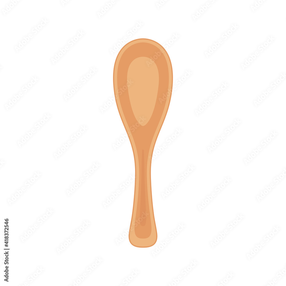 Spoon vector. Wood Spoon on white background. Spoon vector. Wood Spoon on white background.
