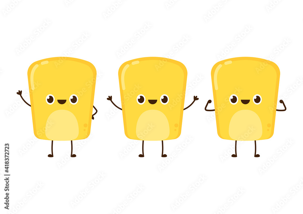 Corn kernel character design. Corn on white background. Corn kernel vector. Corn kernel character design. Corn on white background. Corn kernel vector.