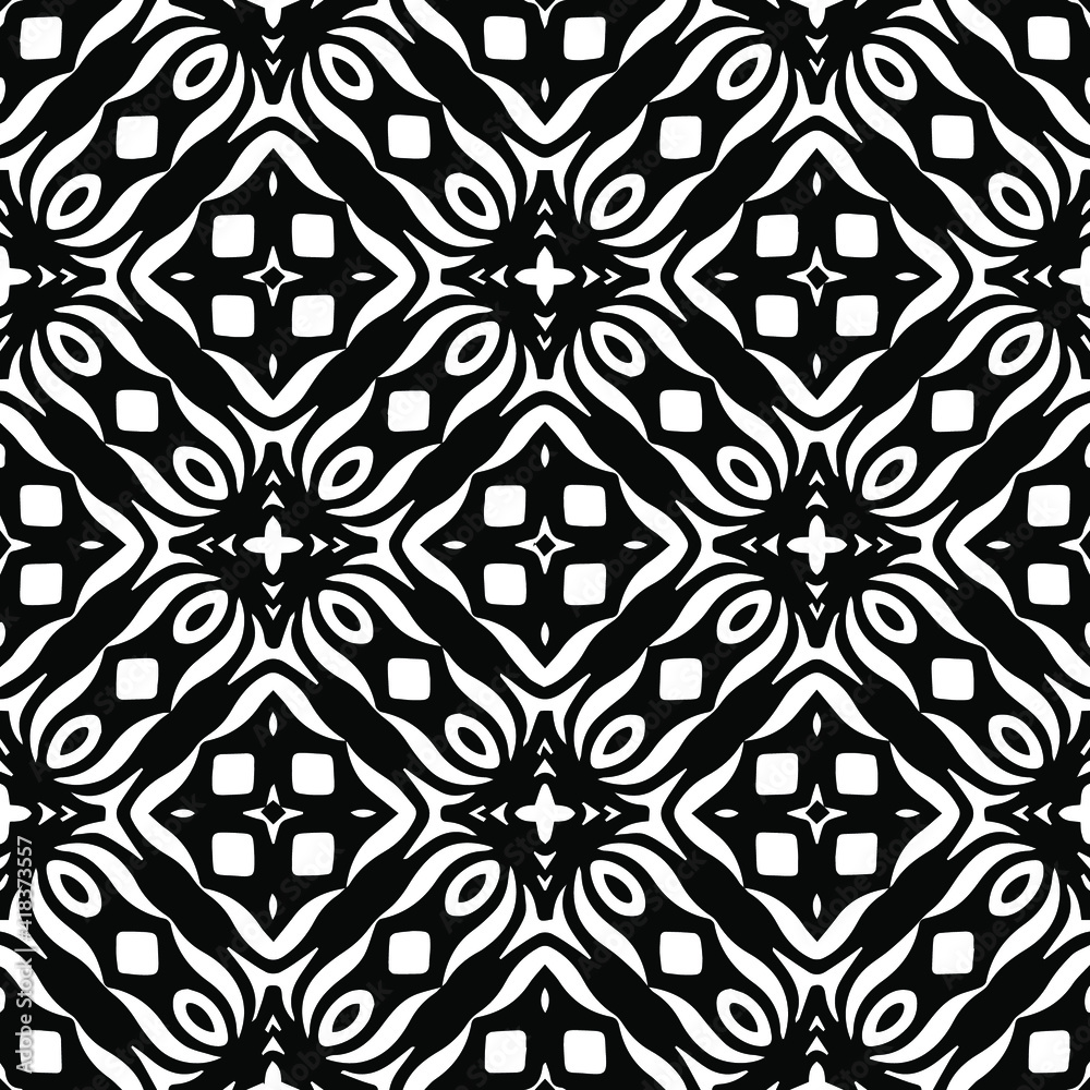 Geometric vector pattern with triangular elements. Seamless abstract ornament for wallpapers and backgrounds. Black and white patterns..
Geometric vector pattern with triangular elements. Seamless abstract ornament for wallpapers and backgrounds. Black and white patterns..