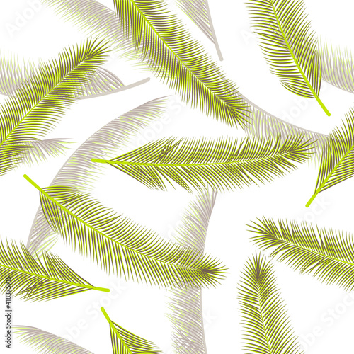 Tropical feather fluff vector seamless pattern. Chic graphic design. Tribal boho feather fluff wrapping paper seamless ornament.