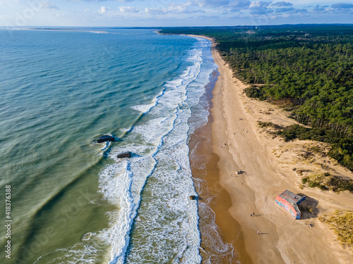 cote sauvage, plage , océan, foret   photo