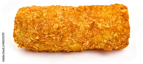 Konstfotografi Fried potato croquettes in breadcrumbs, isolated on white background