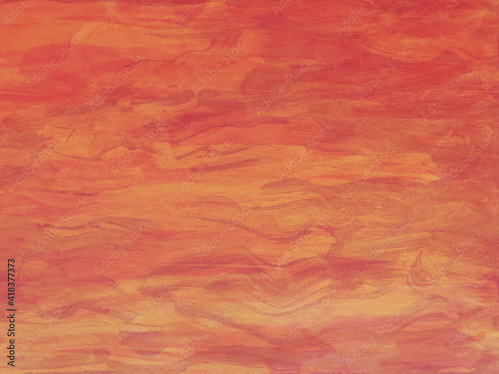Flame Watercolor Paint Texture Grungy Bright Orange Red Gradient