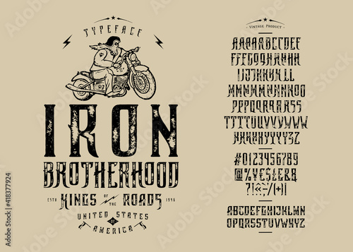 Font Iron Brotherhood Craft retro vintage typeface