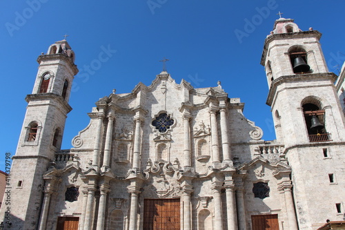 Photography an old curch in havana in  cuba