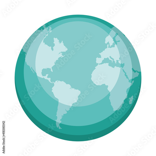 world planet earth isolated icon