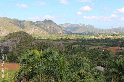 beautiful view in the vinales valley in cuba
