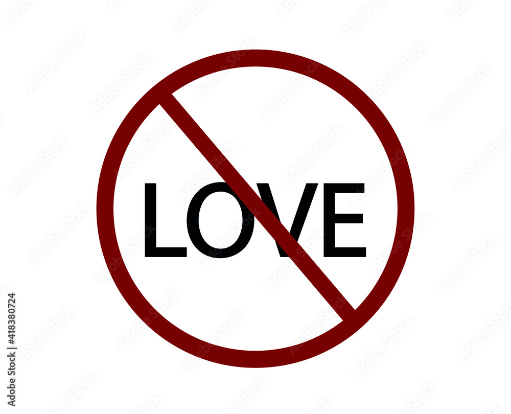 No love vector icon. Editable stroke. Symbol in Line Art Style for Design, Presentation, Website or Apps Elements, Logo. Pixel vector graphics - Vector No love vector icon. Editable stroke. Symbol in Line Art Style for Design, Presentation, Website or Apps Elements, Logo. Pixel vector graphics - Vector