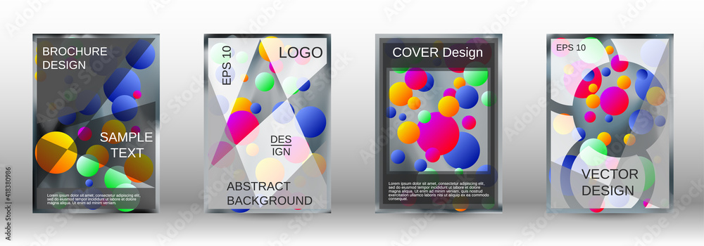 Obraz premium Future futuristic template with abstract balls for design.