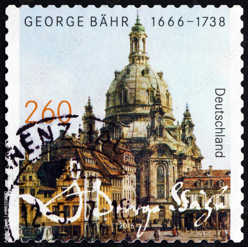 Postage stamp Germany 2016 Dresden Frauenkirche photo