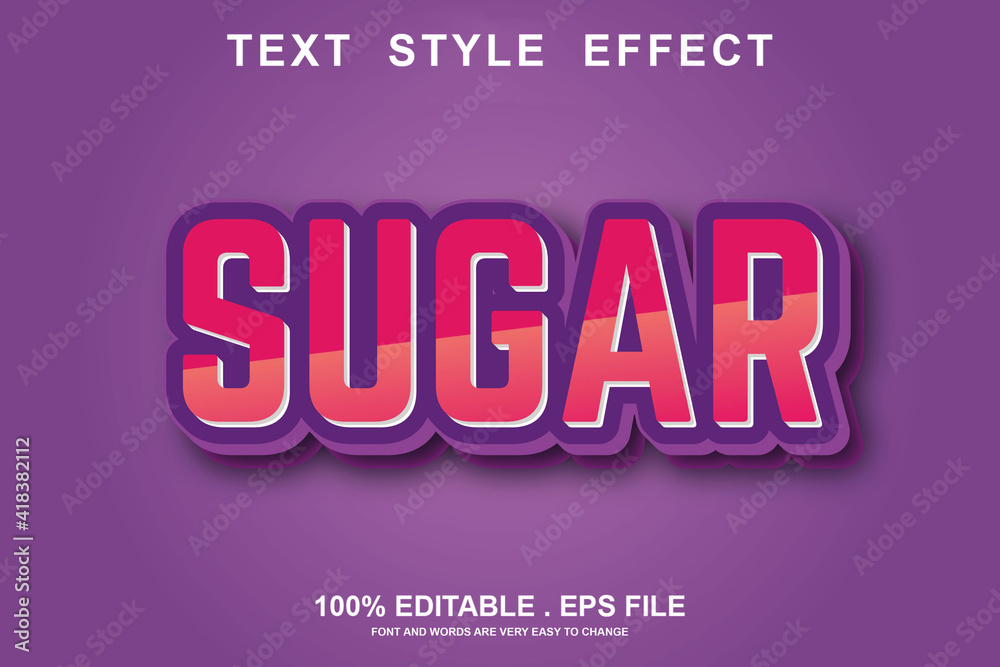 sugar text effect editable sugar text effect editable