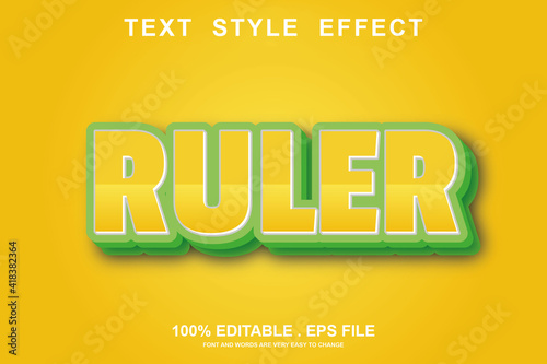 ruler text effect editable