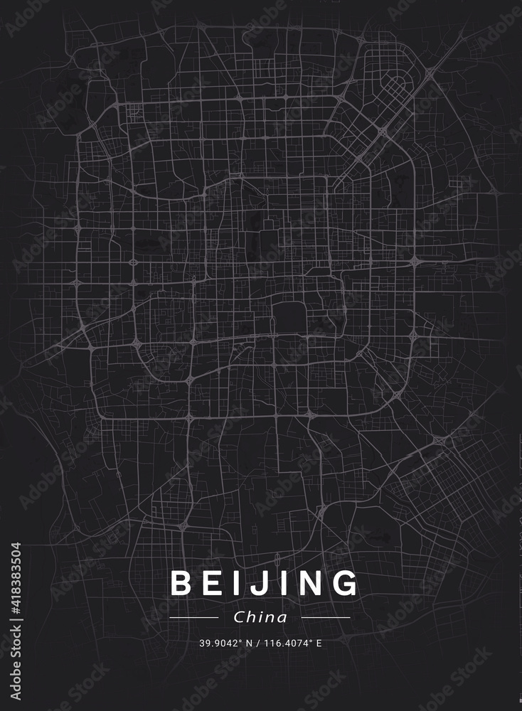 Map of Beijing, China