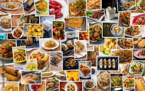 Chinese Food Dinners Collage