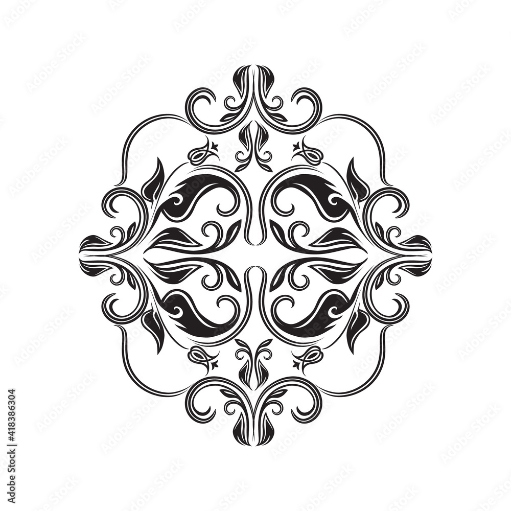 Flower pattern and mandala design