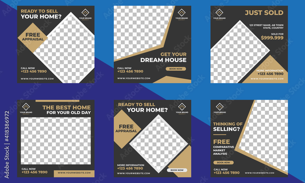 set of editable House sale social media post template
set of editable House sale social media post template