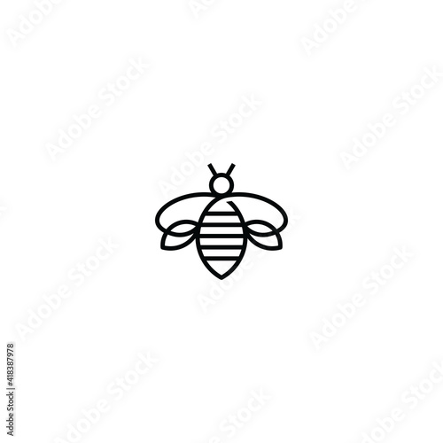 Bee vector icon line style