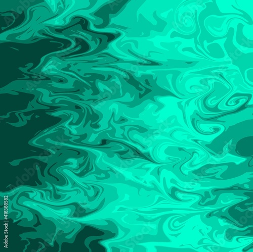 green water wave marble