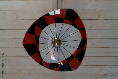 ceiling lamp of plank ceiling