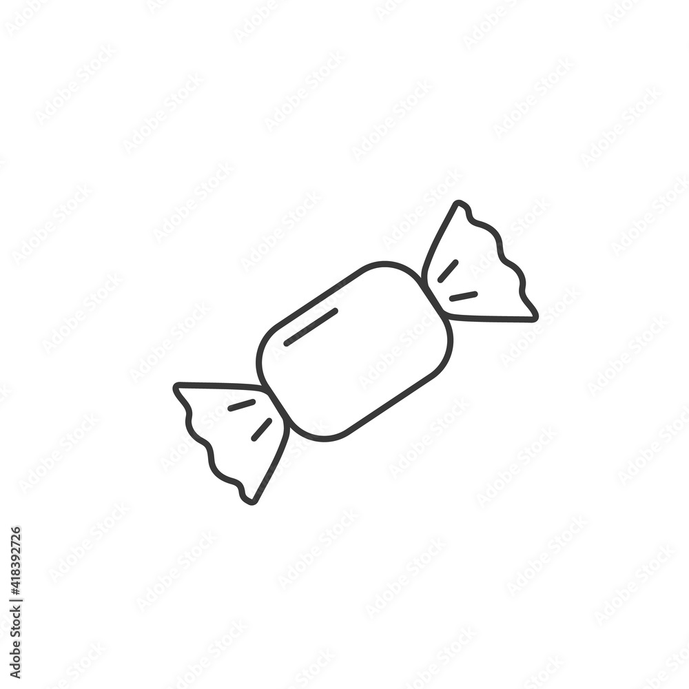 Candy line icon in flat style. Vector illustration Candy line icon in flat style. Vector illustration