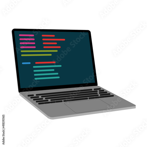 Laptop mit Quellcode