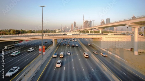 Dubai city views, sandy beaches, flowers 