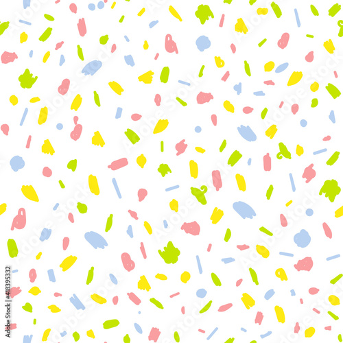 Multicolored abstract spots. Seamless pattern. Colored vector illustration