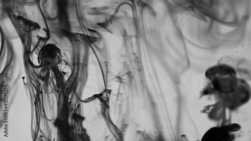 Abstract black white texture, liquid Painting, is an amazing organic background for visual effects and motion graphics