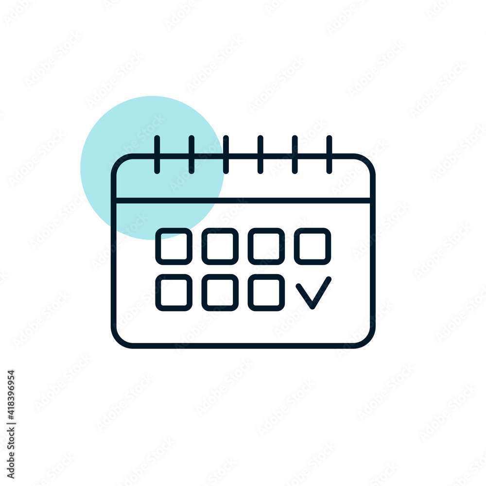 Calendar outline icon. Workspace sign Calendar outline icon. Workspace sign