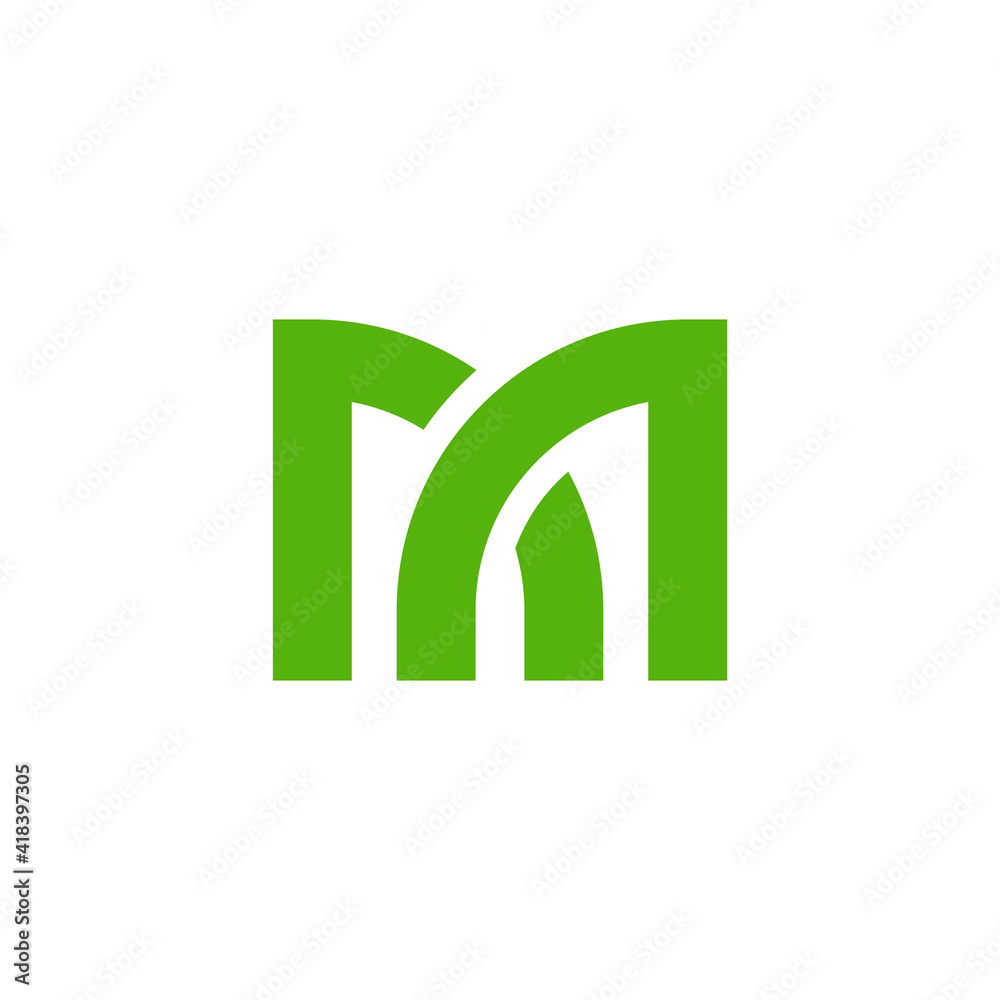 M logo design with geometry M logo design with geometry