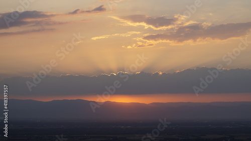 sunset in the clouds