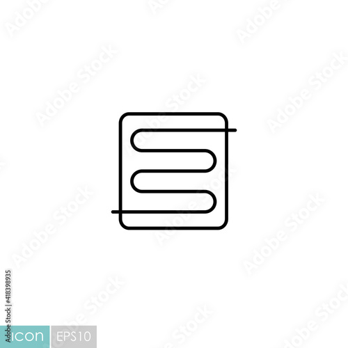 Warm floor icon, electric warm floor