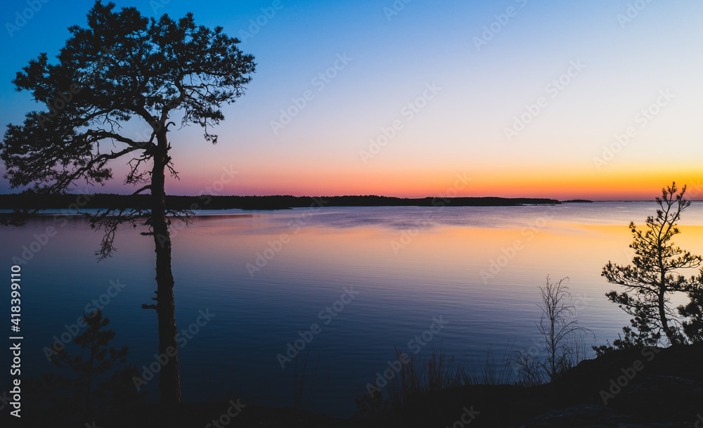 Scenic view of sunset against sky