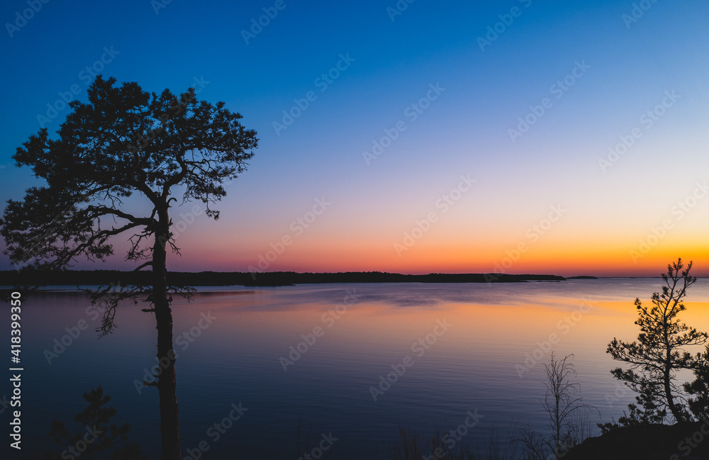 Scenic view of sunset against sky