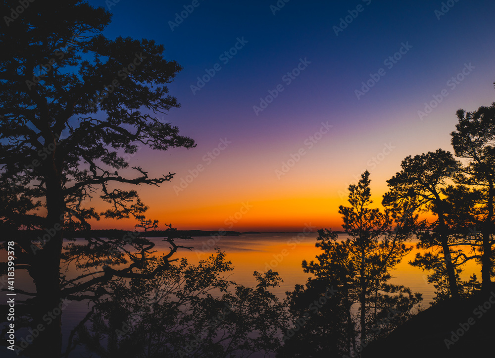 Scenic view of sunset against sky