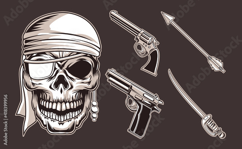 pirate skull weapons