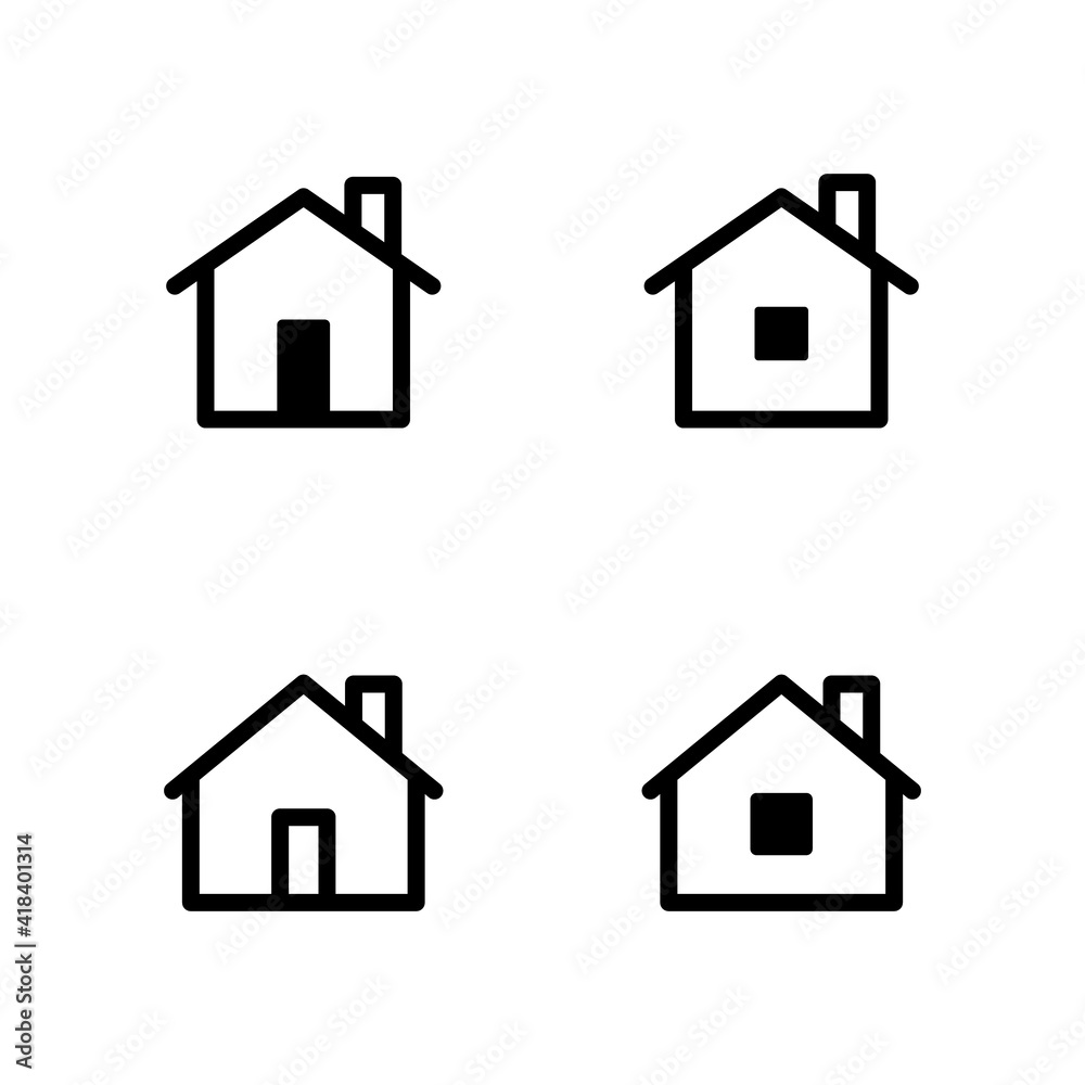 Set of house vector icons. Homes clipart symbols. Home pictogram collection. Set of house vector icons. Homes clipart symbols. Home pictogram collection.