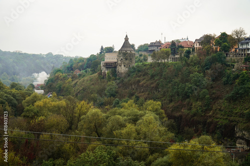Panorama of the canyon of the Smotrych River from the observation deck in the city of Kamenets-Podolsky © ReitNN