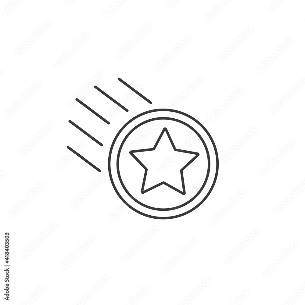 Loyalty program line icon, bonus program for customers, isolated on white background Loyalty program line icon, bonus program for customers, isolated on white background