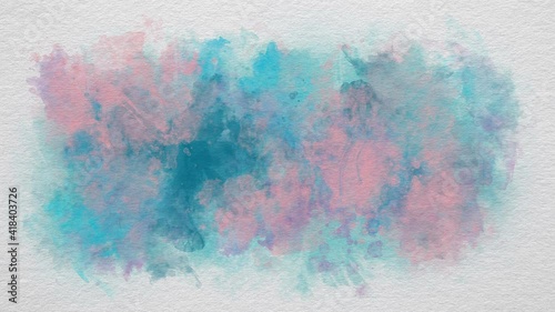 Watercolor Splash Hand Drawn Stain on White Background Transparent Alpha Channel. Painting of a Purple Spot with Paint Streaks