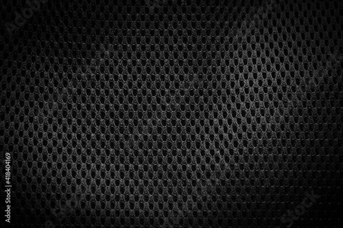Black fabric texture background close up