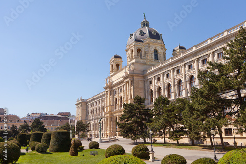 Natural history museum in Vienna, capital city of Austria downtown on sunny spring day