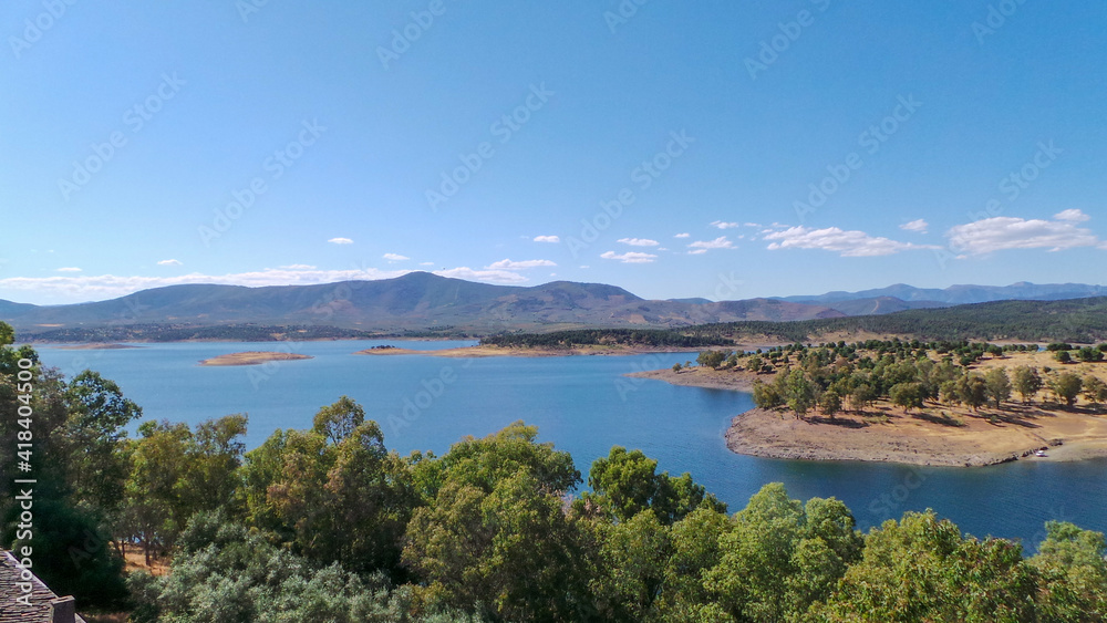 Views from the castle of Granadilla to the Gabriel y Galan reservoir. Views from the castle of Granadilla to the Gabriel y Galan reservoir.