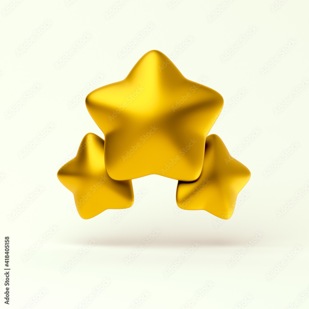 Rang stars simple gold icons 3d illustration on light pastel background for rang, rating, achievements. Minimal concept. 3d rendering isolated. High quality illustration Rang stars simple gold icons 3d illustration on light pastel background for rang, rating, achievements. Minimal concept. 3d rendering isolated. High quality illustration