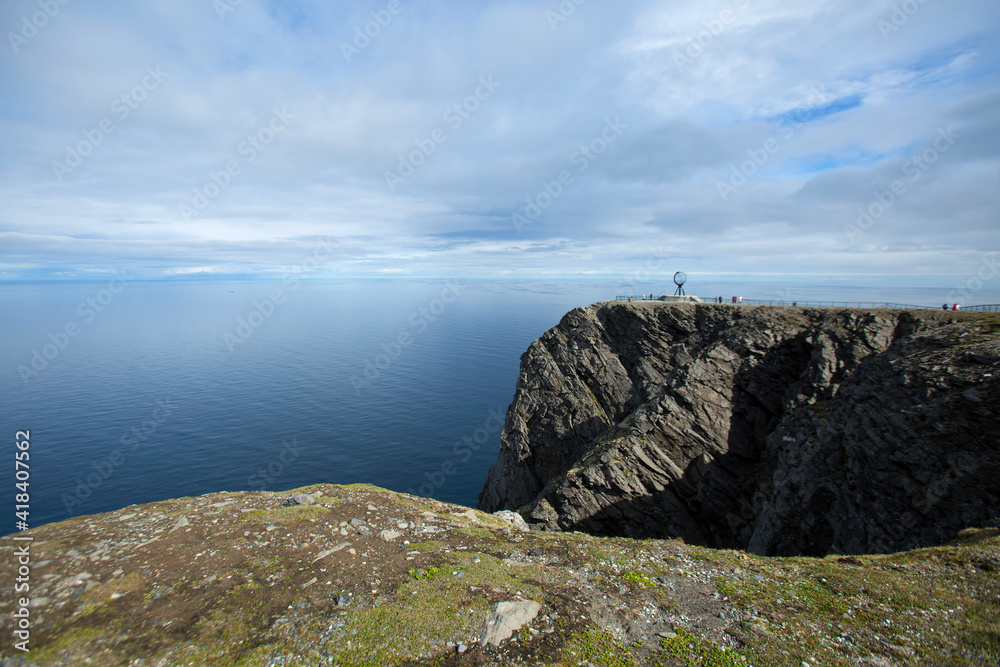 View of the viewpoint at North Cape, Norway, Europe