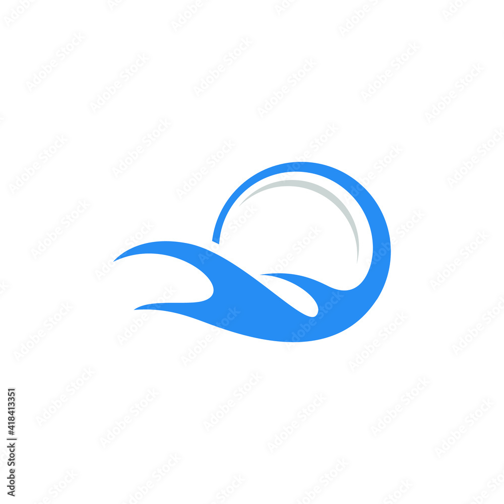 sea logo icon design vector template