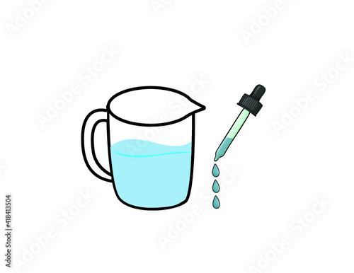 bathroom mug with dropper
