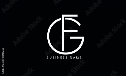 Abstract Letter Initial FG Vector Logo Design Template