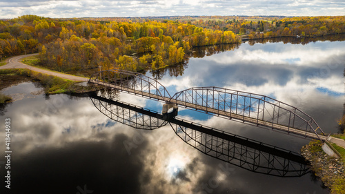 cobban bridge reflections on chippewa river photo