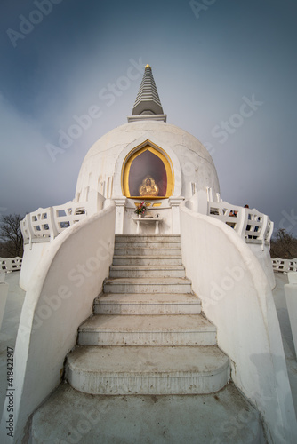 white stupa in hungary, Zalaszanto photo